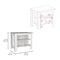 Tuhome Cala Kitchen Island Antibacterial, Three Shelves, Four Legs, Light Gray/White AZB5772 - alternate 3